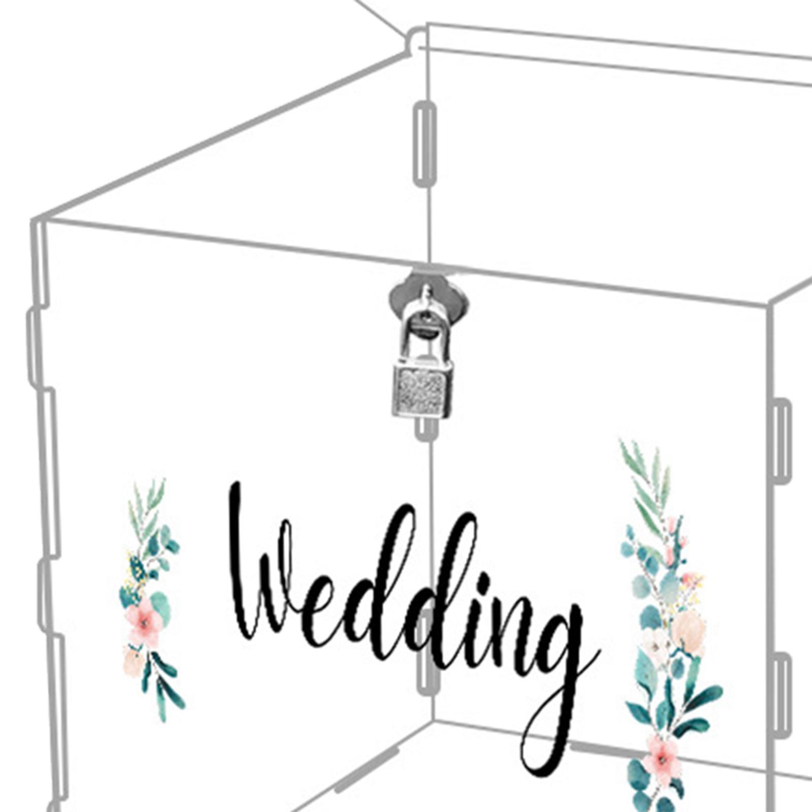 Acrylic wedding cards Box Decorative post Gift Box Holder for Jewelry Ceremony