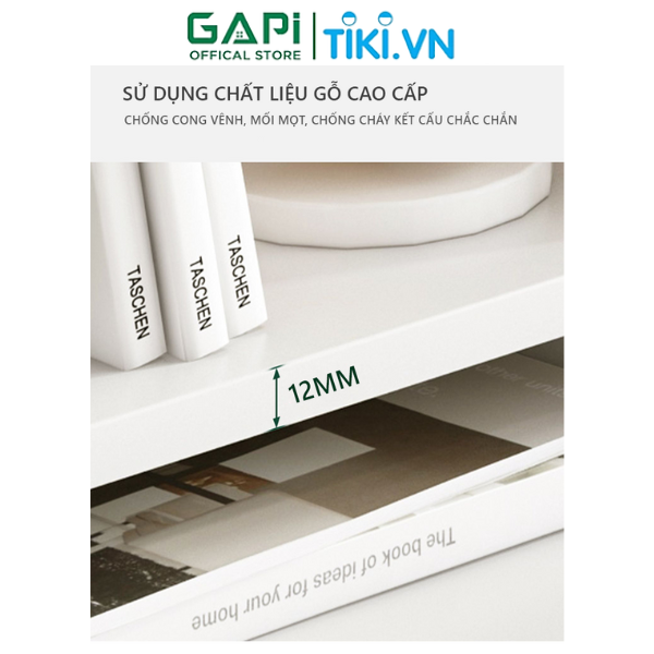 Kệ sách đa năng để bàn đa ngăn tiện lợi kết hợp bo góc tinh tế thương hiệu GAPI - GP261