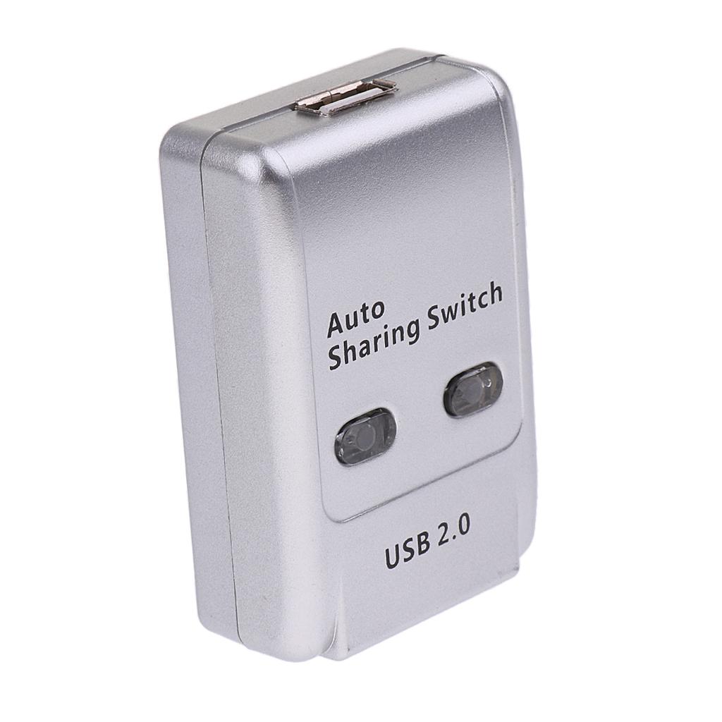 2 Ports USB 2.0 Auto Sharing Switch HUB Selector for Printer/HDD/Flash Drive