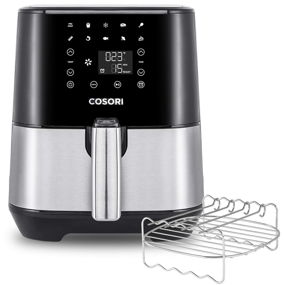 NỒI CHIÊN KHÔNG DẦU ĐIỆN TỬ, COSORI, VỎ THÉP, GIỎ CHỐNG DÍNH, 5.5L (AIR FRYER)- HÀNG CHÍNH HÃNG