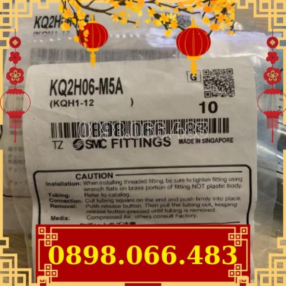 Đầu nối khí SMC KQ H06-M5A mới