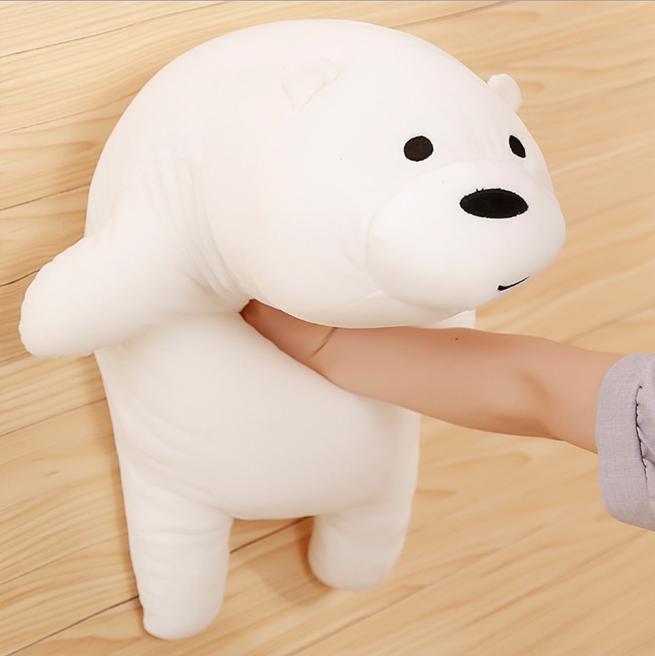 Gấu trắng we are bear nằm nhồi bông size 65cm