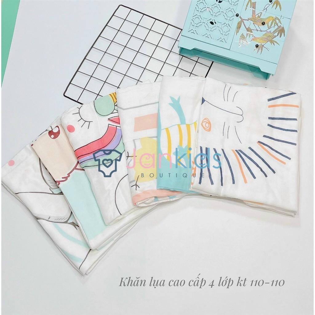 Khăn lụa, chăn lụa cotton aden cao cấp siêu mềm mát cho bé