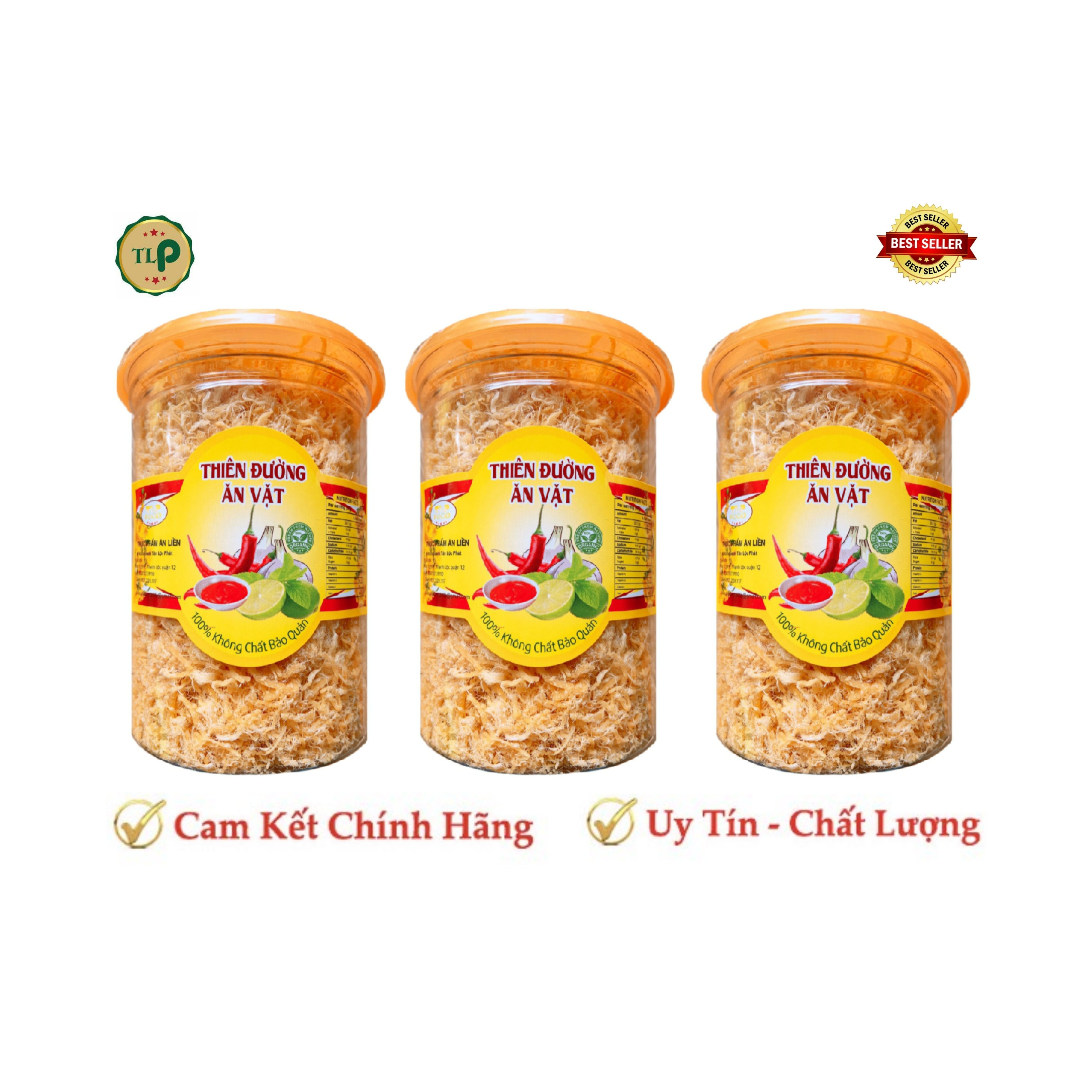 (COMBO 3 HỘP) GÀ CHÀ BÔNG THƠM NGON LOẠI 1 TÂN LỘC PHÁT - MỖI HŨ 150G