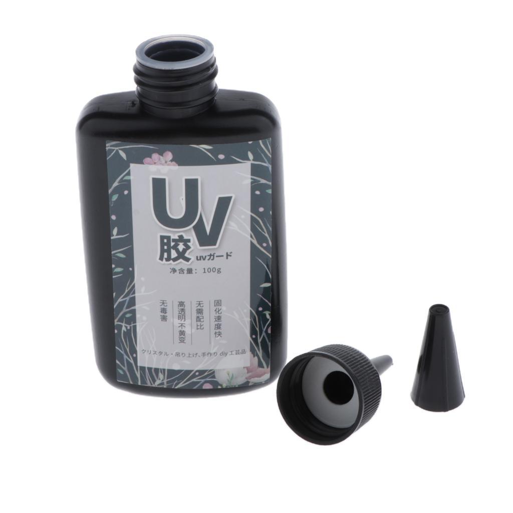 2x UV Resin Ultraviolet Hard Dilute Glue Lucid Glue Necklace Glue Box 100g