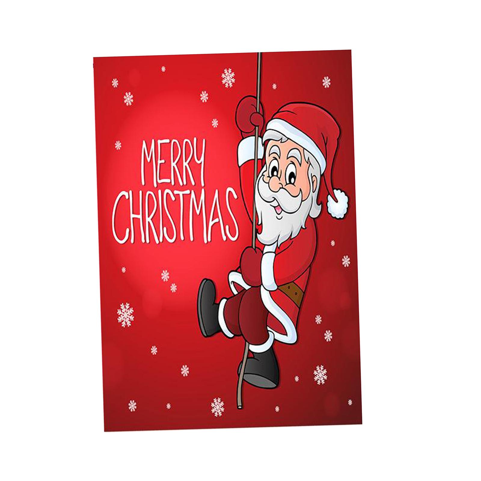 Outside Garden Yard Lawn Banner Flag Christmas Santa Flag