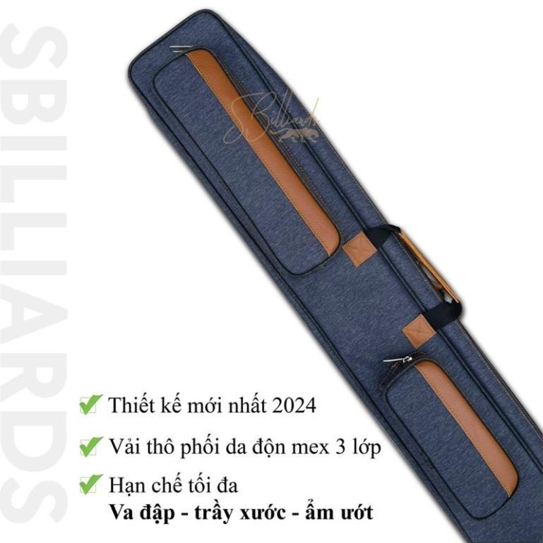 Bao da đựng cơ bida - Đựng dc 2 chuôi, 3 ngọn- Hàng vải cao cấp- Bao da cá nhân BIDA TRƯỜNG THỌ