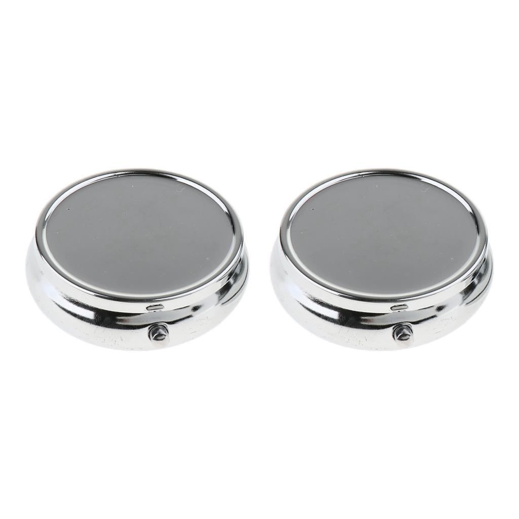 Mini Metal Pill Case, Pill Box，Travel Medicine Vitamin Organizer for Pocket or Purse（4 Pack)