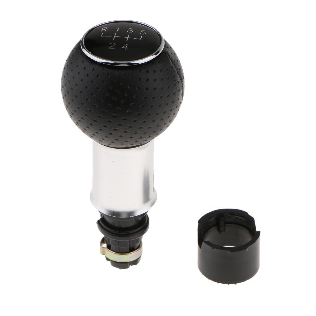 2X   Knob Head Handball Lever 5- Handle Gear Knob in Black