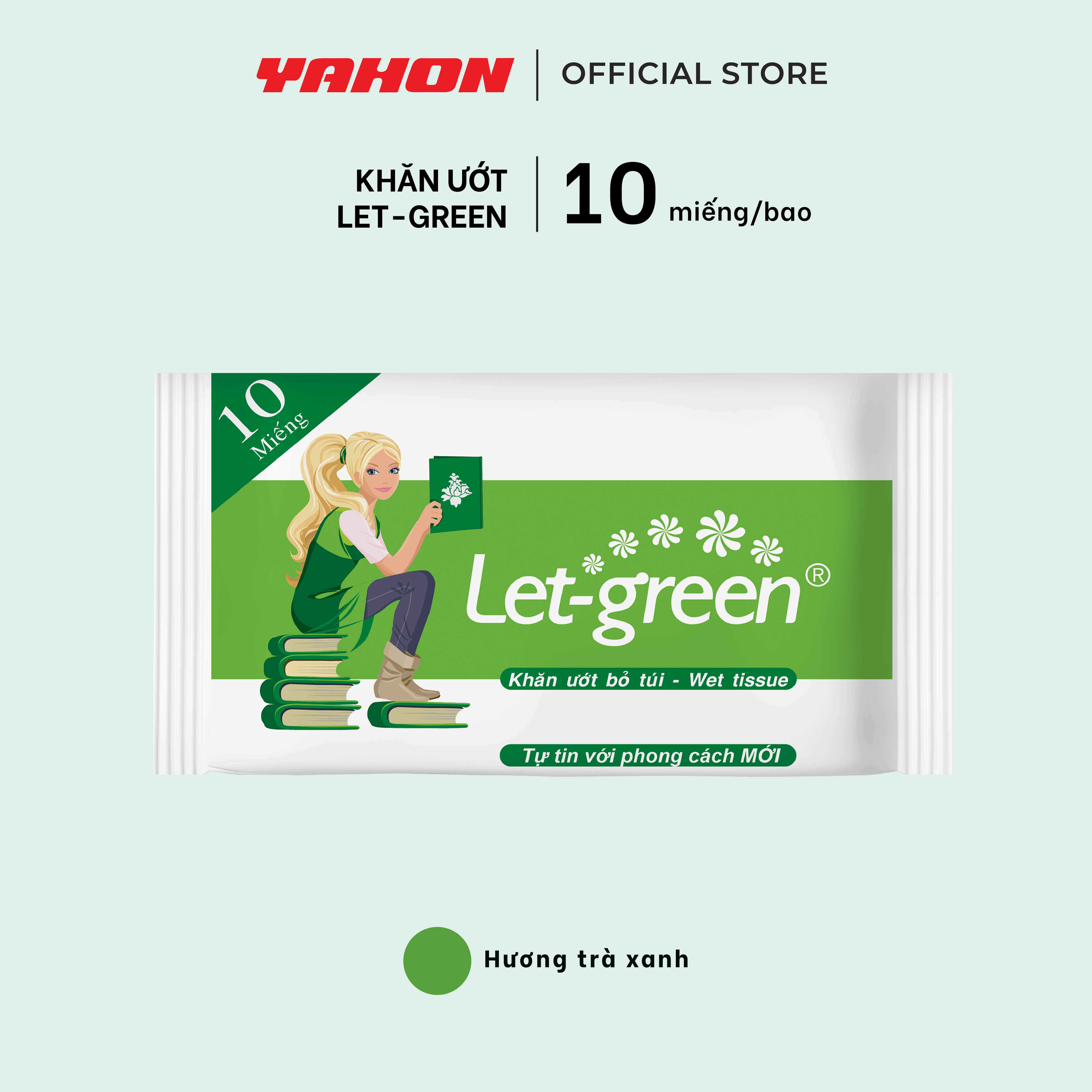Combo Gói Khăn Giấy Ướt Bỏ Túi LET-GREEN, 10 Miếng/Gói