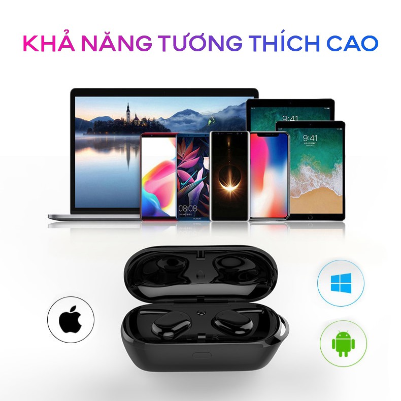 Tai Nghe Bluetooth 5.0 TWS T2C-PLUS VINETTEAM- Cảm Ứng 1 Chạm - Chống Nước IPX7 - Pin 12h - Đàm Thoại - Tự Kết Nối- CHÍNH HÃNG