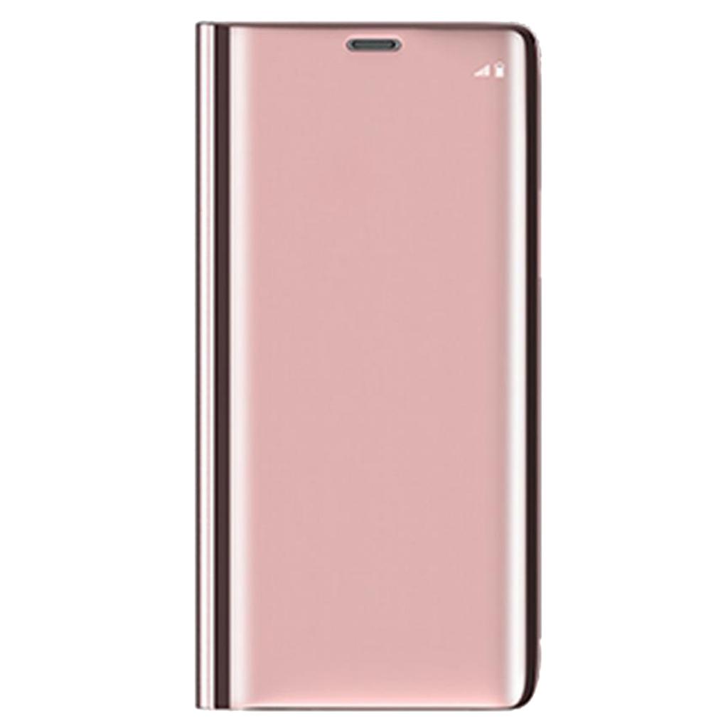 Smart Phone Slim Clear Mirror Plating Flip Case Protection with Stand, Compatible for Apple iPhone X
