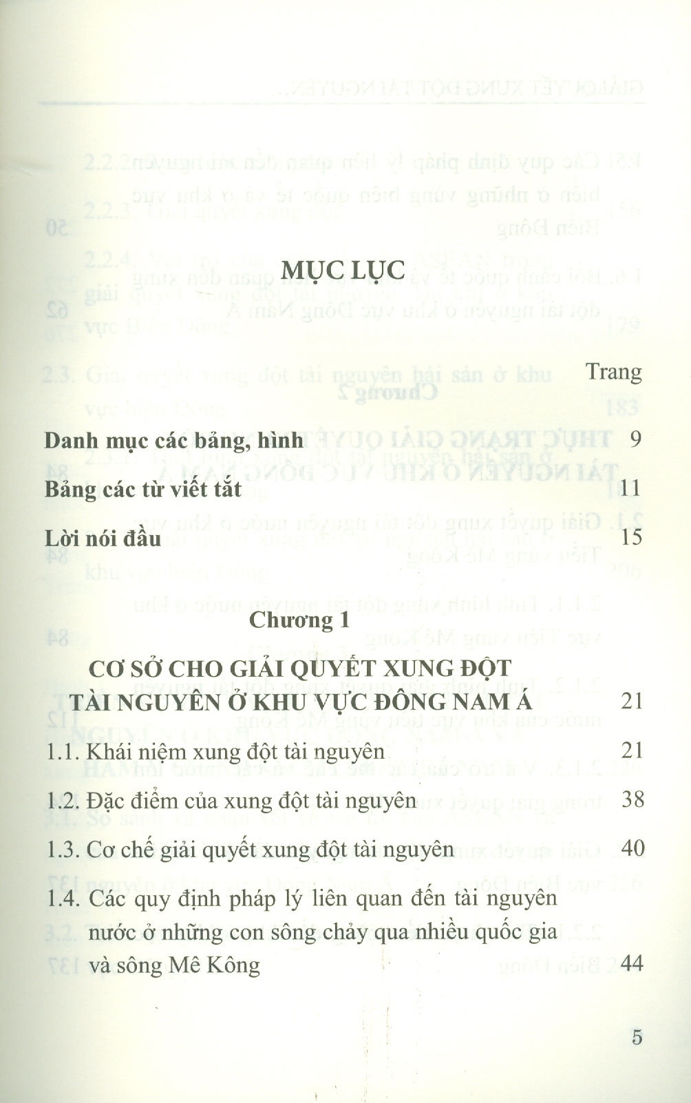 Giải Quyết Xung Đột Tài Nguyên Ở Khu Vực Đông Nam Á