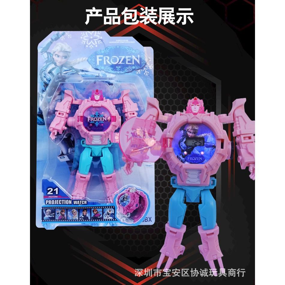 Đồng Hồ Biến Hình Siêu Nhân Cho Bé Biến thành siêu nhân,xem giờ,có đèn chiếu hình siêu nhân