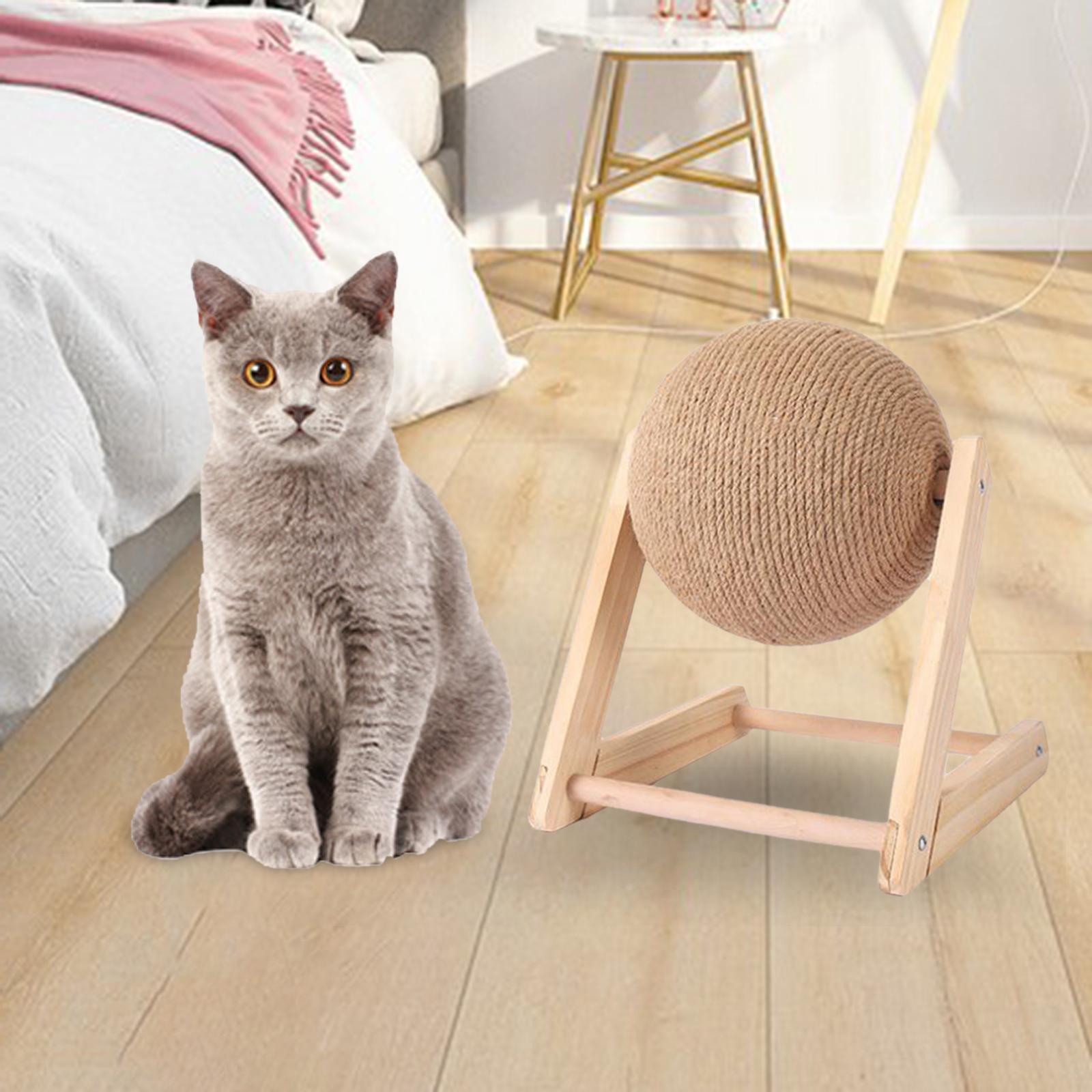 Cat Scratcher Toy Exercise Rotatable Ball Rest Kitty Cat Scratching Ball Toy