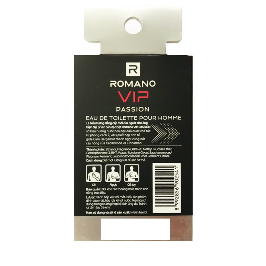 Nước Hoa Bỏ Túi Romano Vip Pasision 18ml