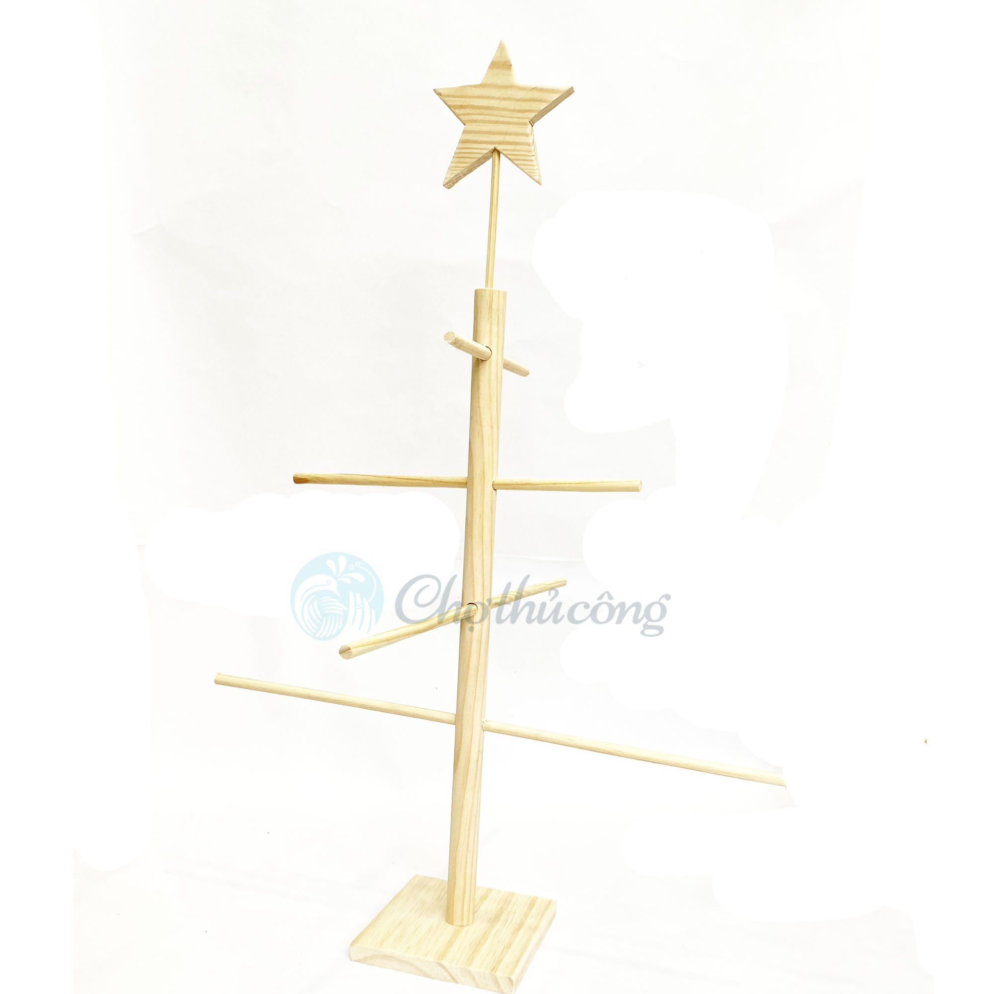 Cây thông noel gỗ thông tự nhiên cao 60cm, 90cm, 150cm lắp ráp gọn nhẹ, decor handmade - Cây thông noel mini trang trí giáng sinh