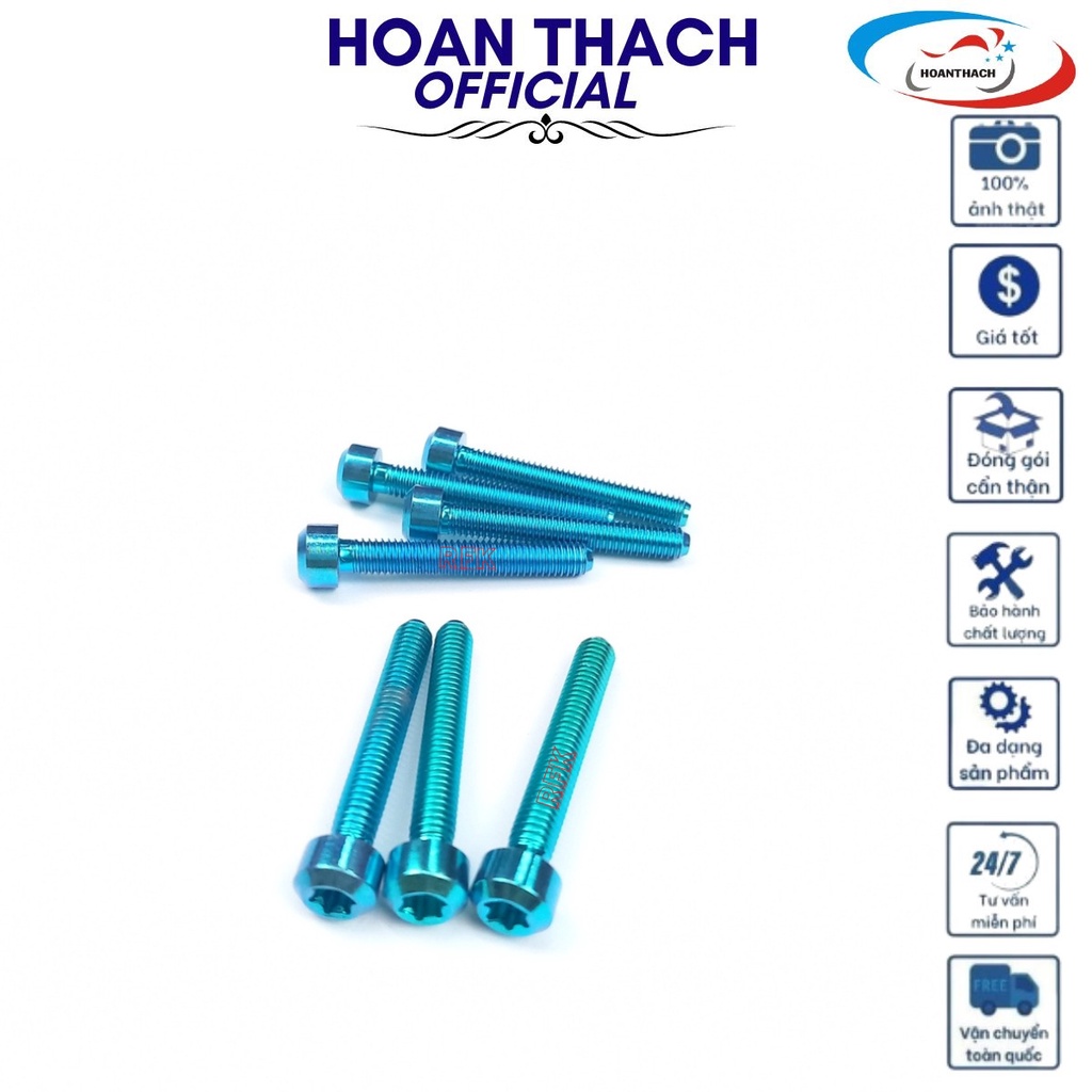 Ốc Gr5 6L40 Trụ Xanh Lục Bảo dùng cho nhiều dòng xe ,SP016451 (giá 1 con)