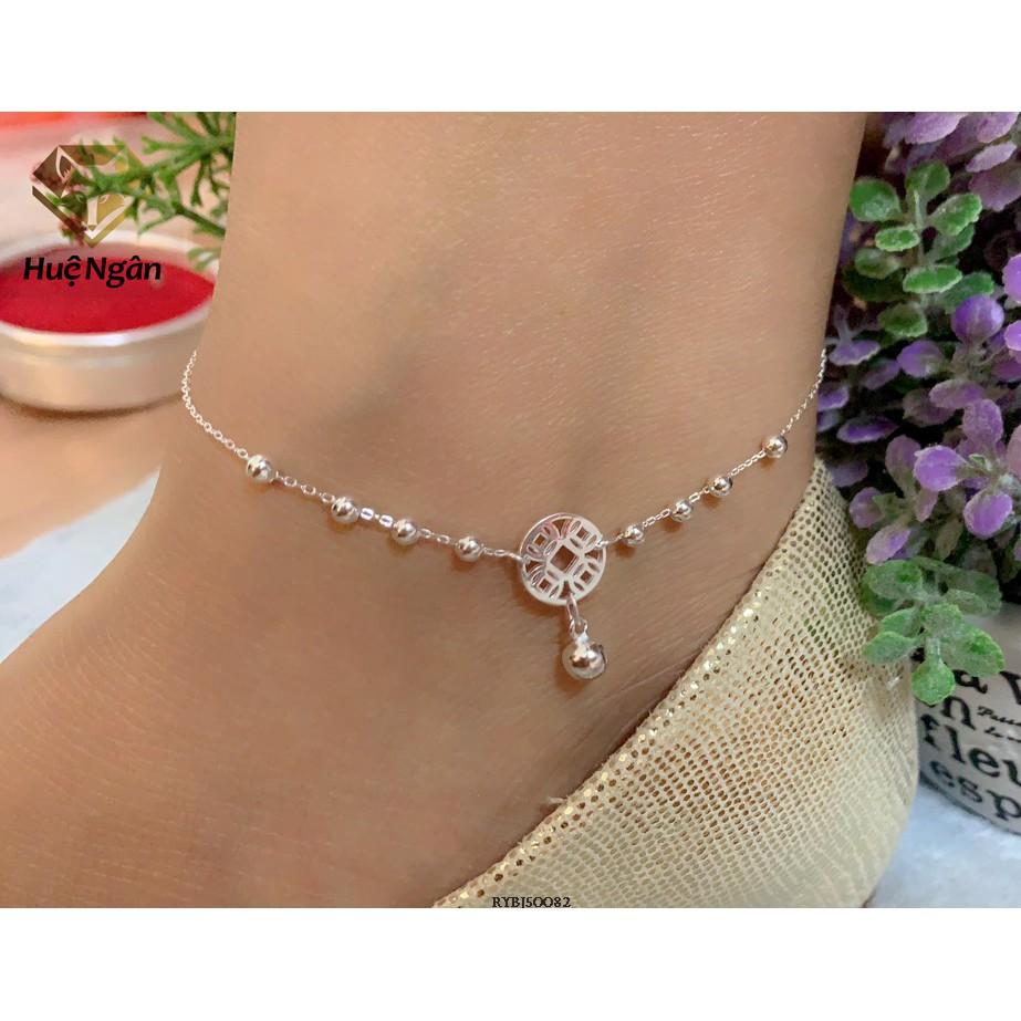 Lắc chân bạc Ý 925 Huệ Ngân - Kim tiền may mắn RYBJ50082