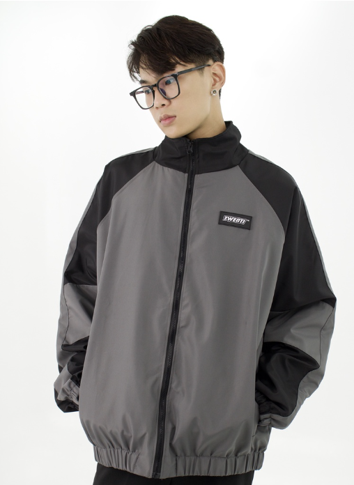 Áo Khoác Gió , Áo Bomber Dù 2 Lớp Twenti Dáng Rộng Unisex, ÁO KHOÁC DÙ TWENTI TAG PHỐI MÀU NĂNG ĐỘNG Local Brand, Áo khoác dù jacket nam màu đen xám TEM SU WZS vải dù 2 lớp có túi trong form rộng khoác ngoài nam nữ