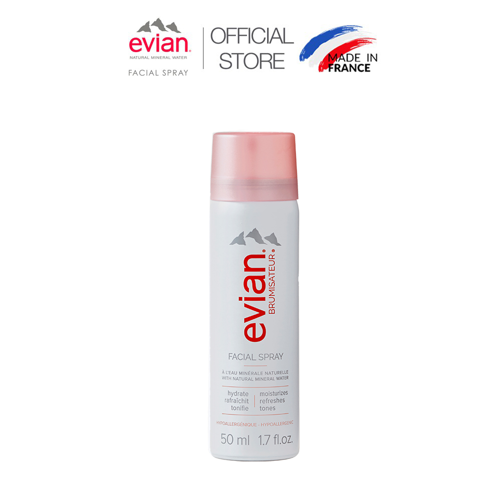 Xịt khoáng cấp ẩm và làm dịu da Evian Brumisateur 50ml