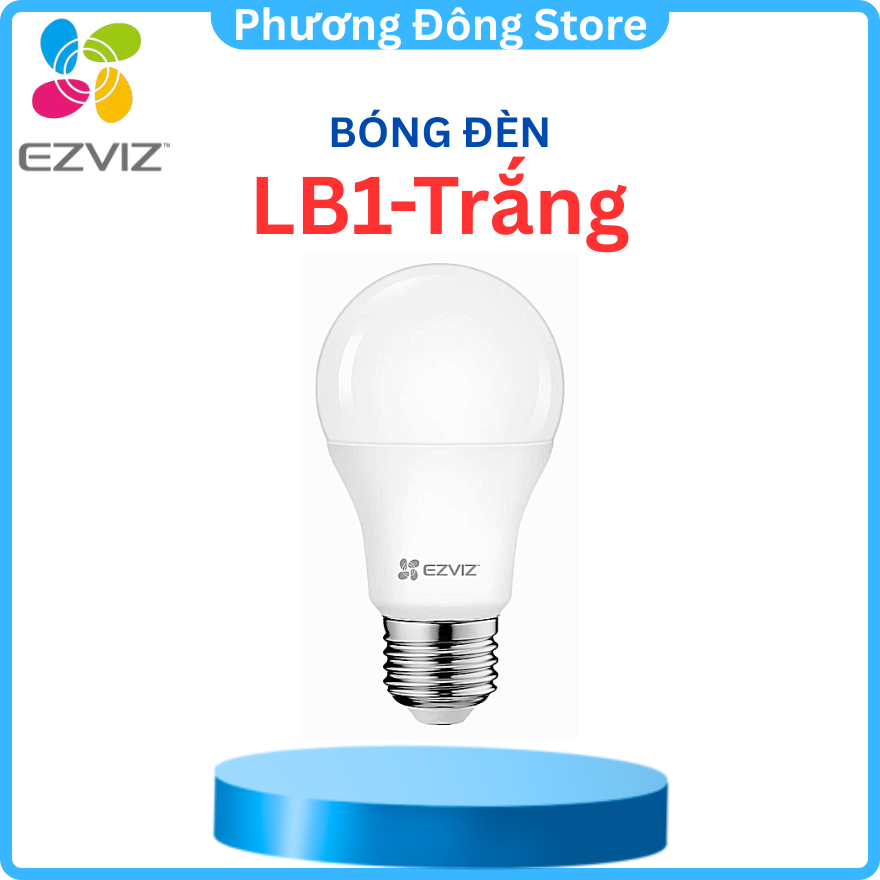 Bóng đèn EZVIZ LB1, Đèn Trắng Ngà hoặc Đèn màu (16 triệu màu), Kết nối WI-FI, Điều Khiển Từ Xa Qua Ứng Dụng Di Động, Cài đặt lịch trình & hẹn giờ, Tiết kiệm năng lượng--Hàng chính hãng