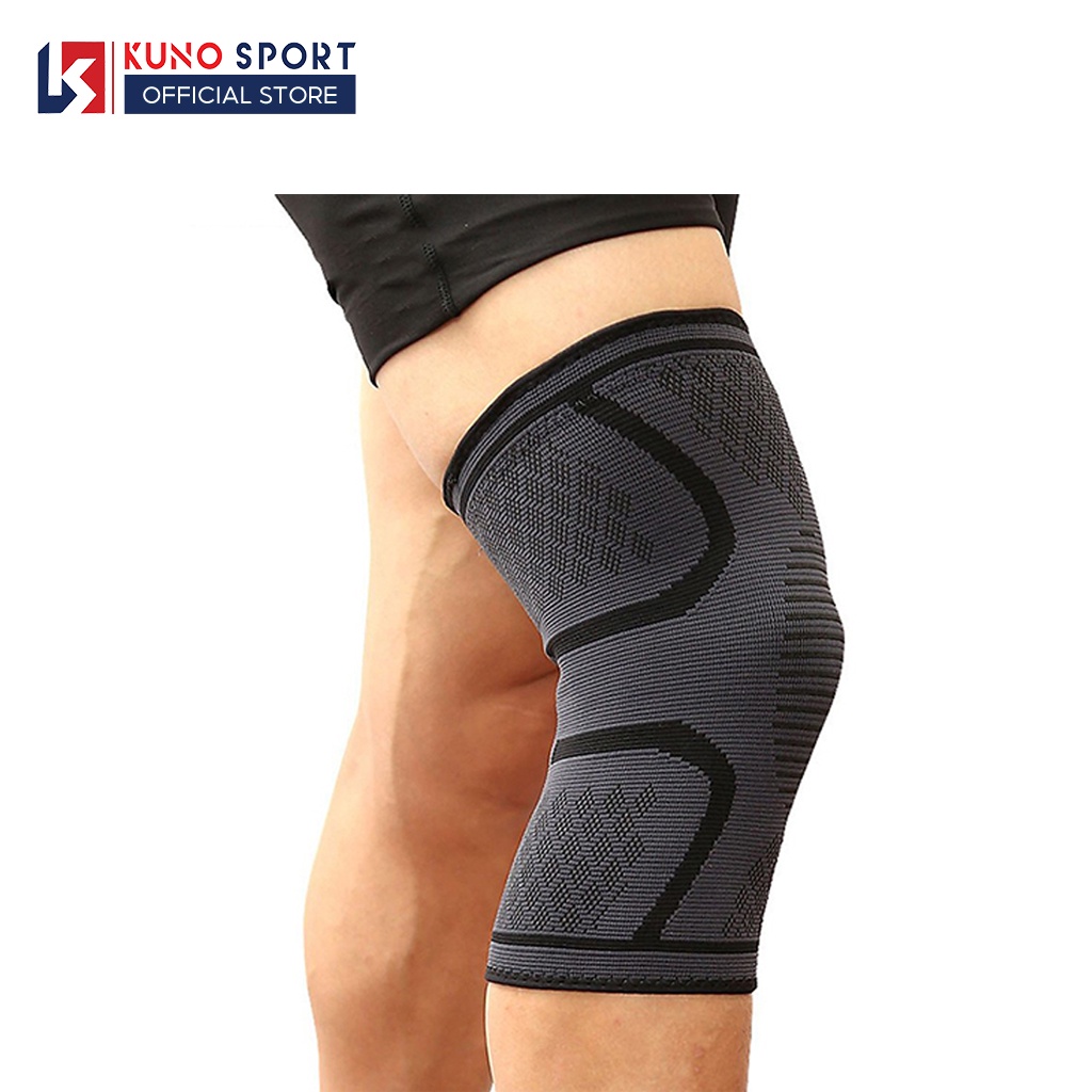 Bó gối chơi thể thao KUNO chất liệu đàn hồi co dãn bốn chiều, băng bảo vệ đầu gối cao cấp - KN09