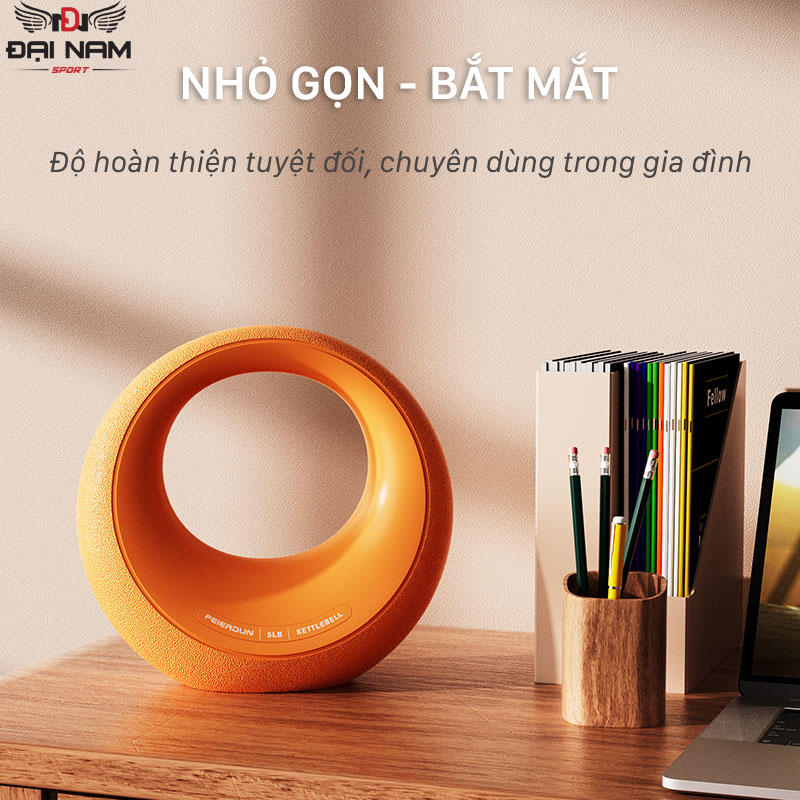 Tạ Bình Vôi,Tạ Ấm Hình Mặt Trăng 20LB Lõi Thép Nguyên Khối Bọc Cao Su Dẻo Đại Nam Sport