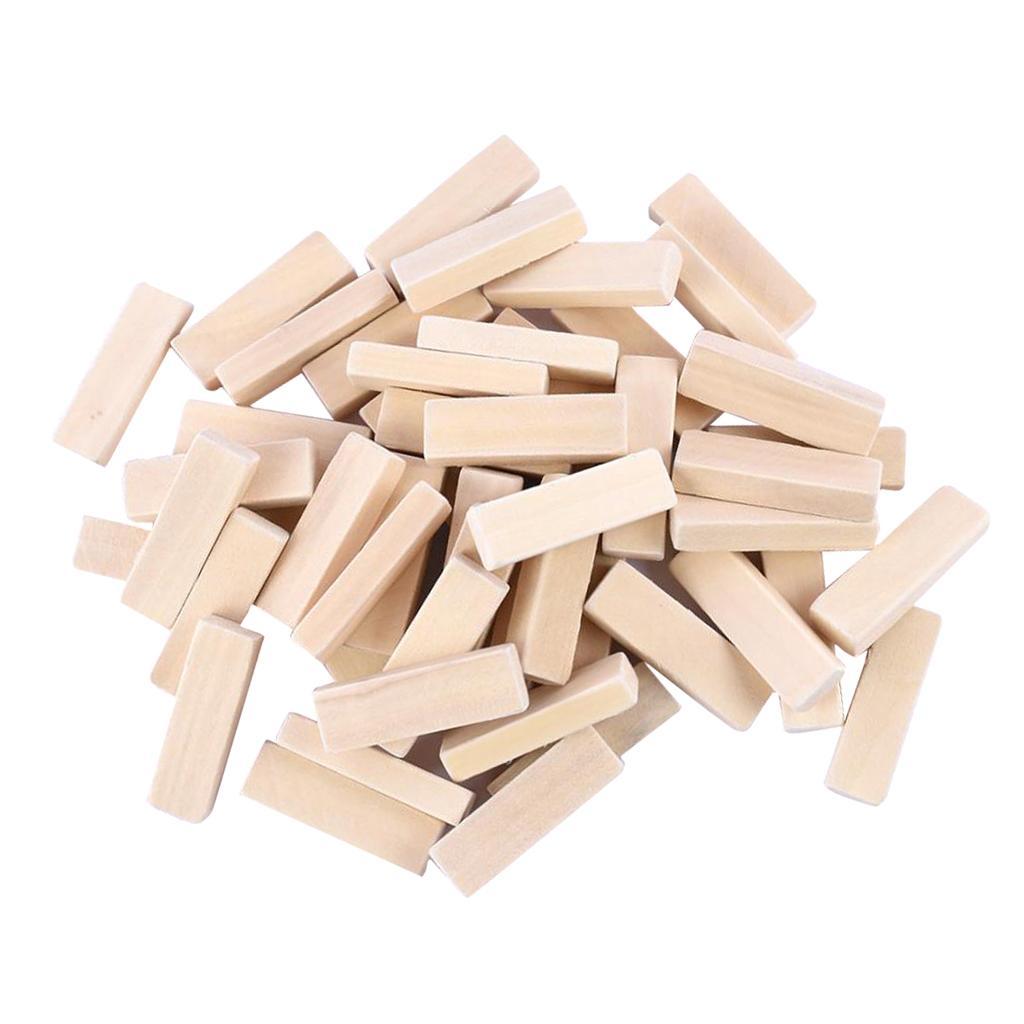 300x Wooden Blocks -2inch - Wood Rectangle Blocks for Crafts &amp; DIY Projects