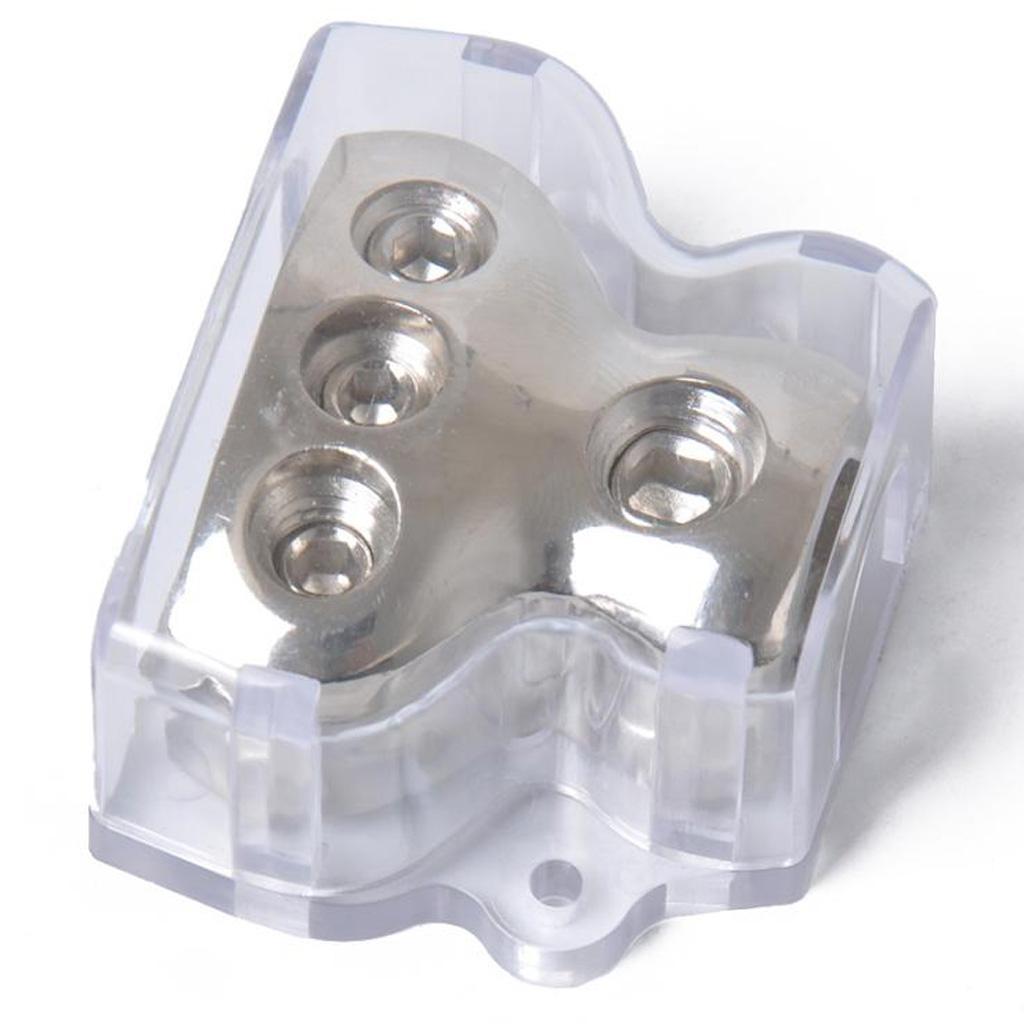 3-Way Car Audio Stereo Amp Power/Ground Cable Splitter Distribution Block