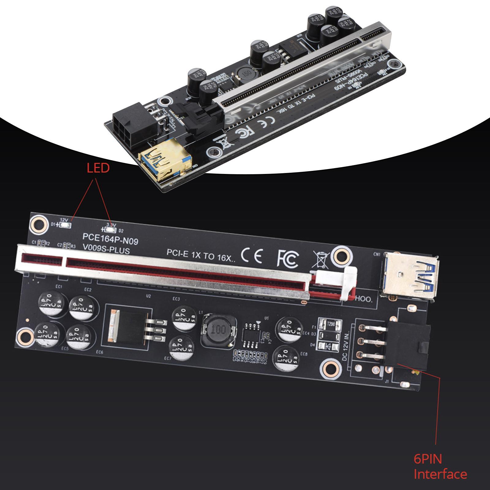 PCI- Card PCIe 1X to 16X USB3.0 Cable for GPU