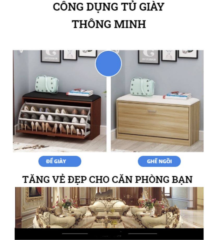 Tủ giầy đa năng ( Trắng )