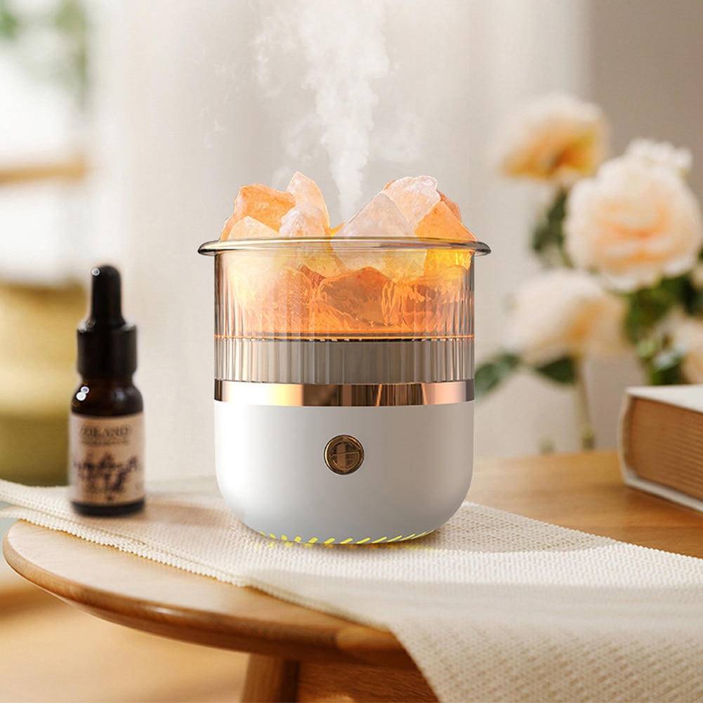 Đèn Ngủ Đá Muối Tạo Ẩm Phun Sương Tinh Dầu Tự Động Mini Aromatherapy Air Humidifier