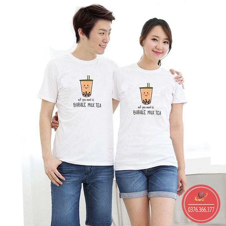 Áo Thun Cặp Đôi Cao Cấp - Thun Cotton - Đủ Size AC108T