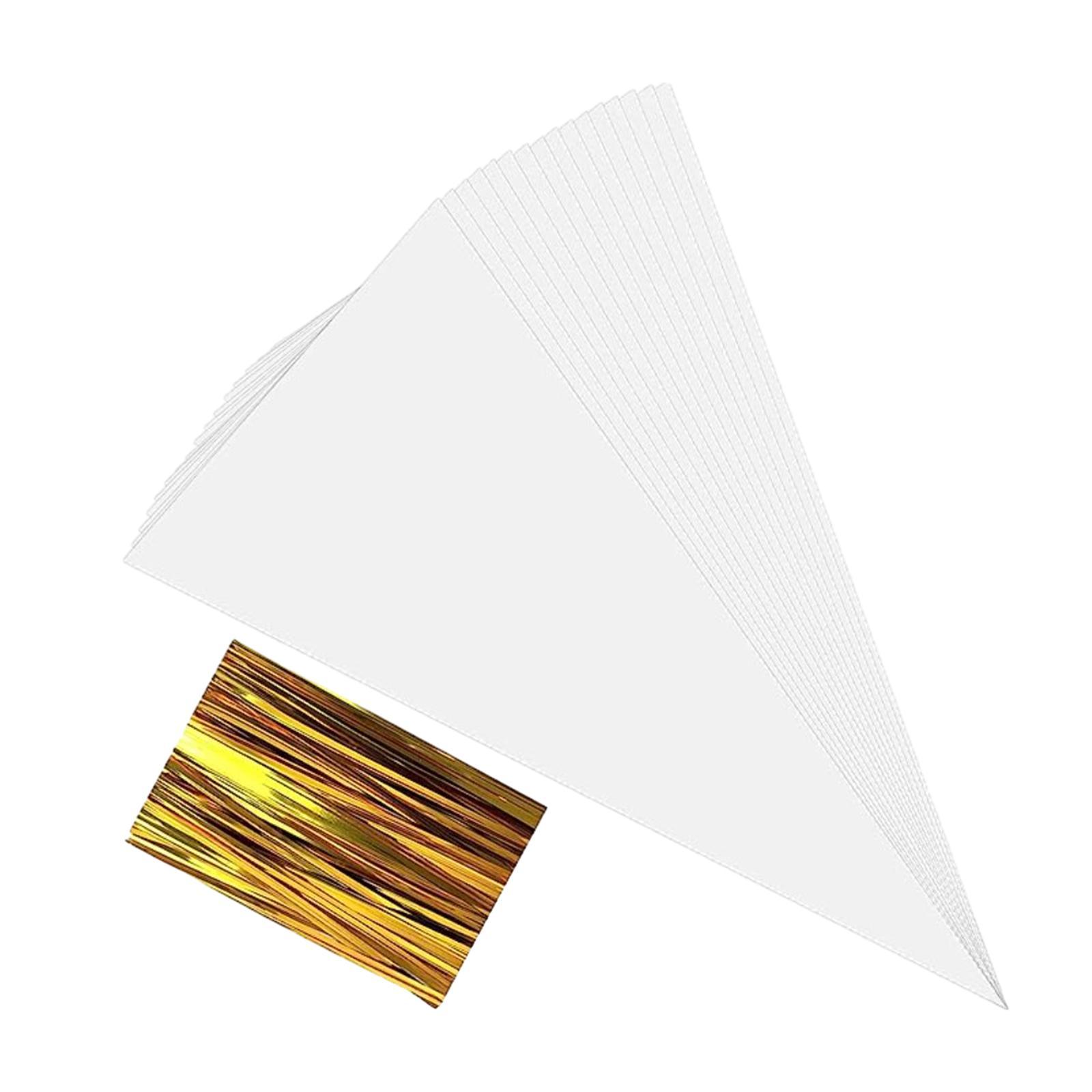 Transparent Cone Treat Bags Candy Gift Bag for Birthday Parties Thanksgiving