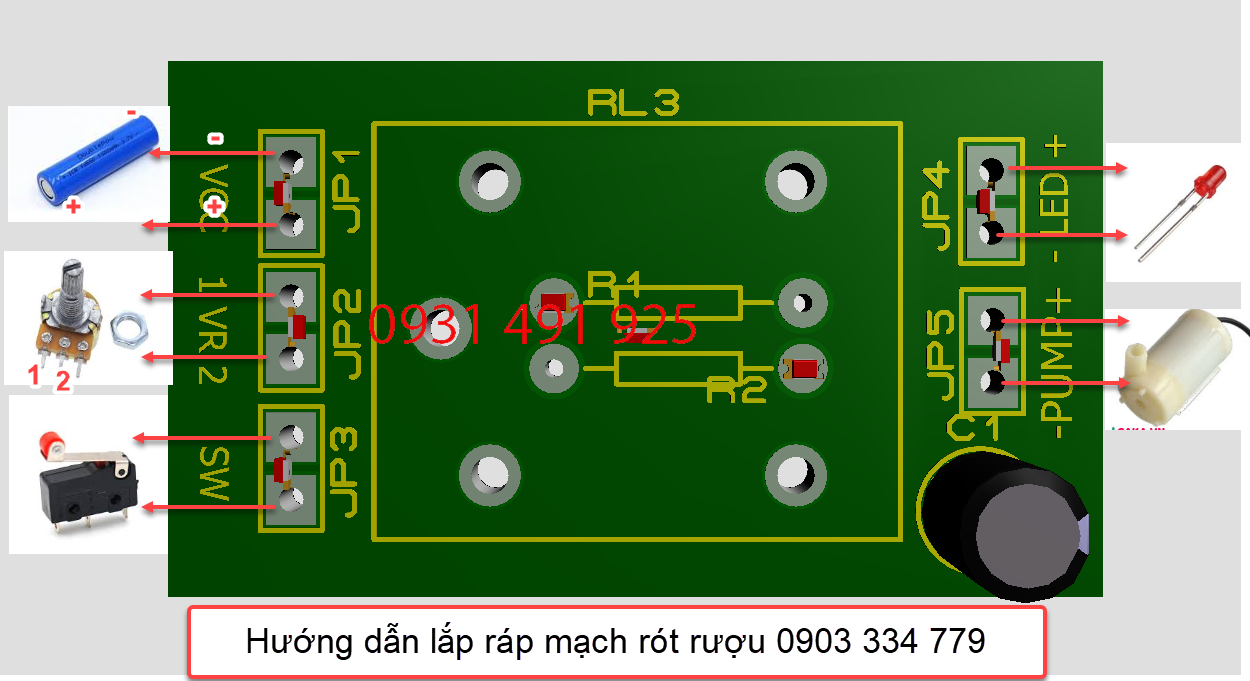 mạch trễ 0-19s giây có bảo vệ relay rơ le - chế rót nước tự động