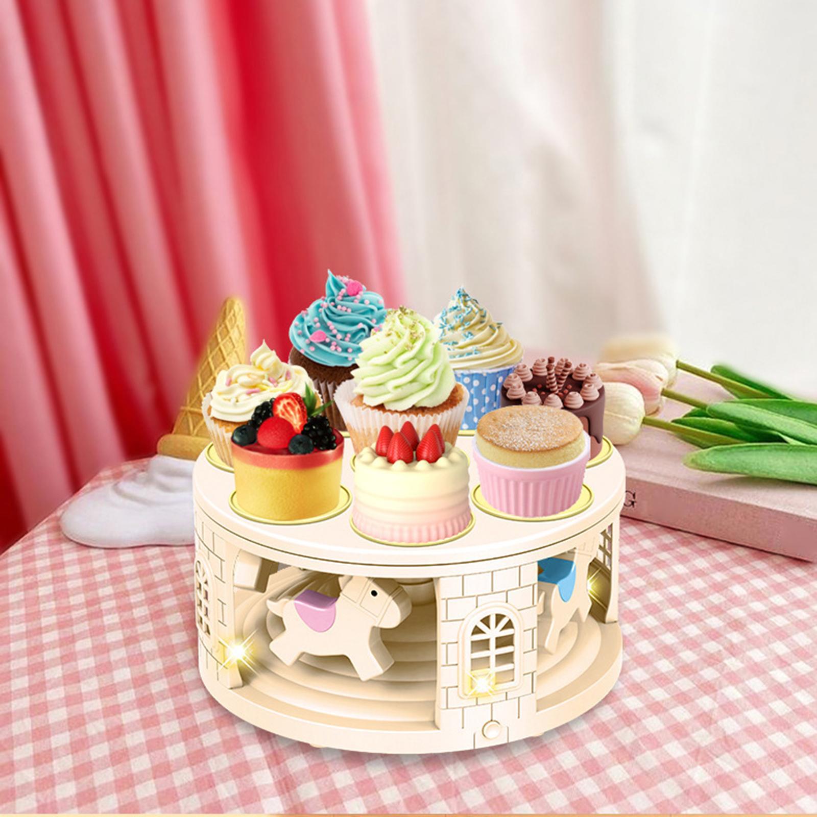 Cupcake Display Stand Turntable Rotating Cake Display for Birthday Event