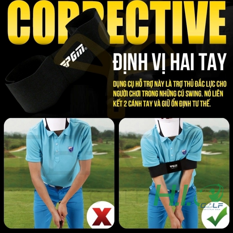 Nẹp định vị hai tay hỗ trợ tập chơi Golf – PGM JZQ005