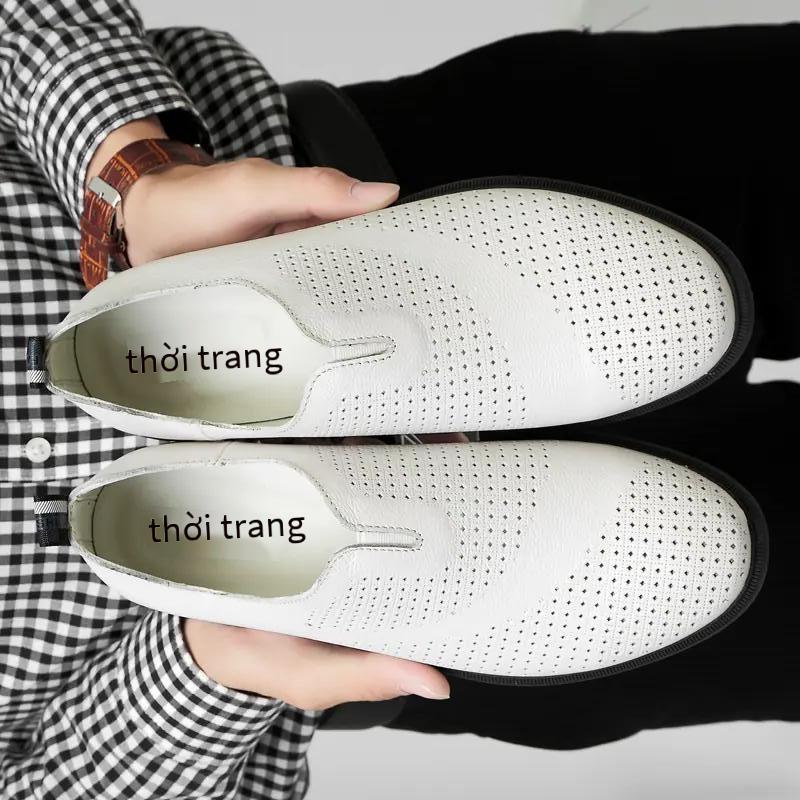 Giao hàng nhanh giày da công sở giày lưới đỏ giá tốt nhất giày đôi size lớn tăng chiều cao