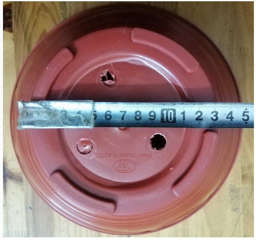 5 Châu Nhựa Trồng Cây Bình Thuận Plastics Hình Tròn PLT280 Màu Đỏ Kích Thước 280x150