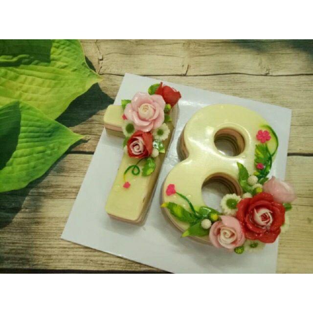 Khuôn số silicone làm bánh từ 0-9