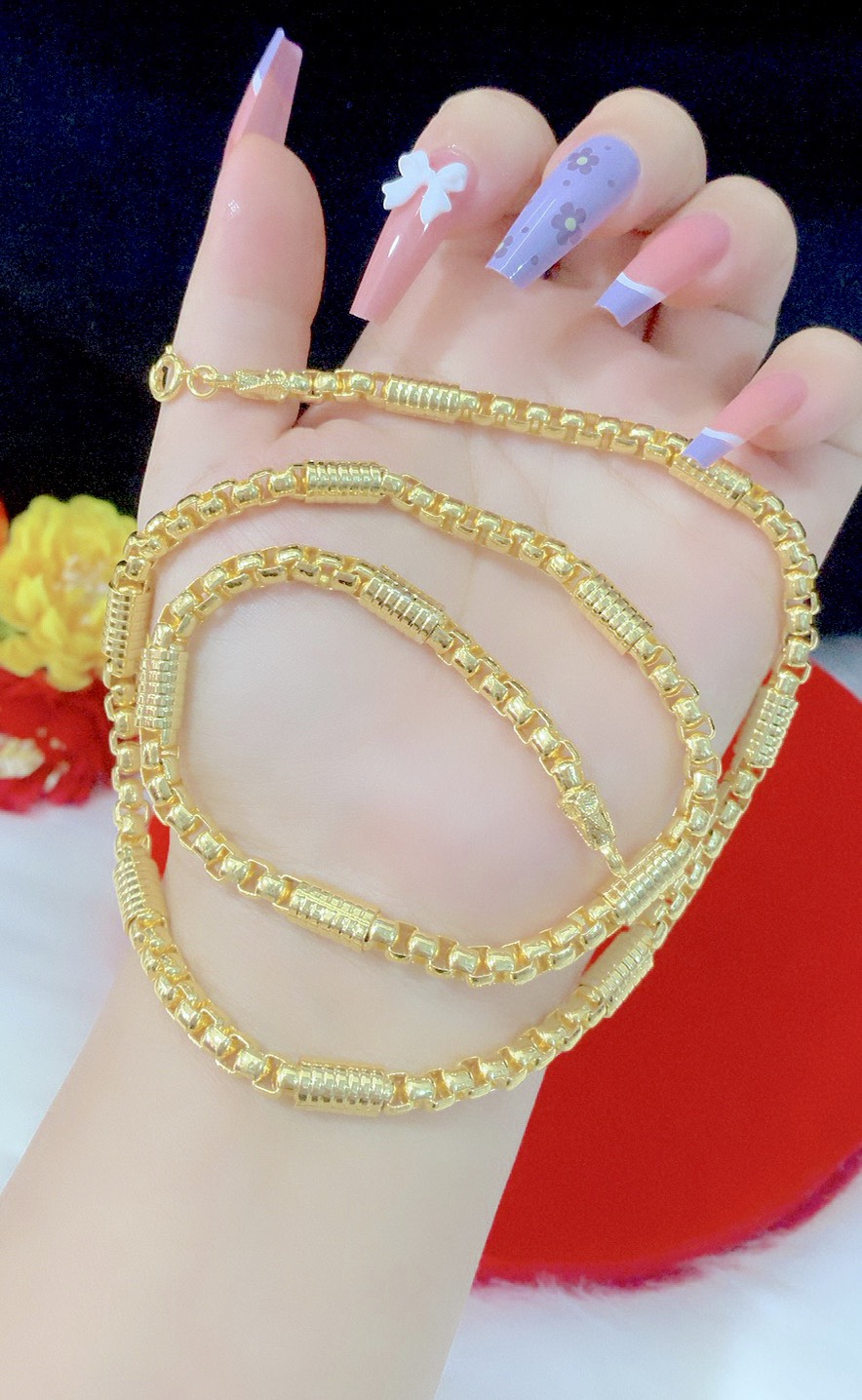 Dây chuyền nam khúc mạ 24k cao cấp p