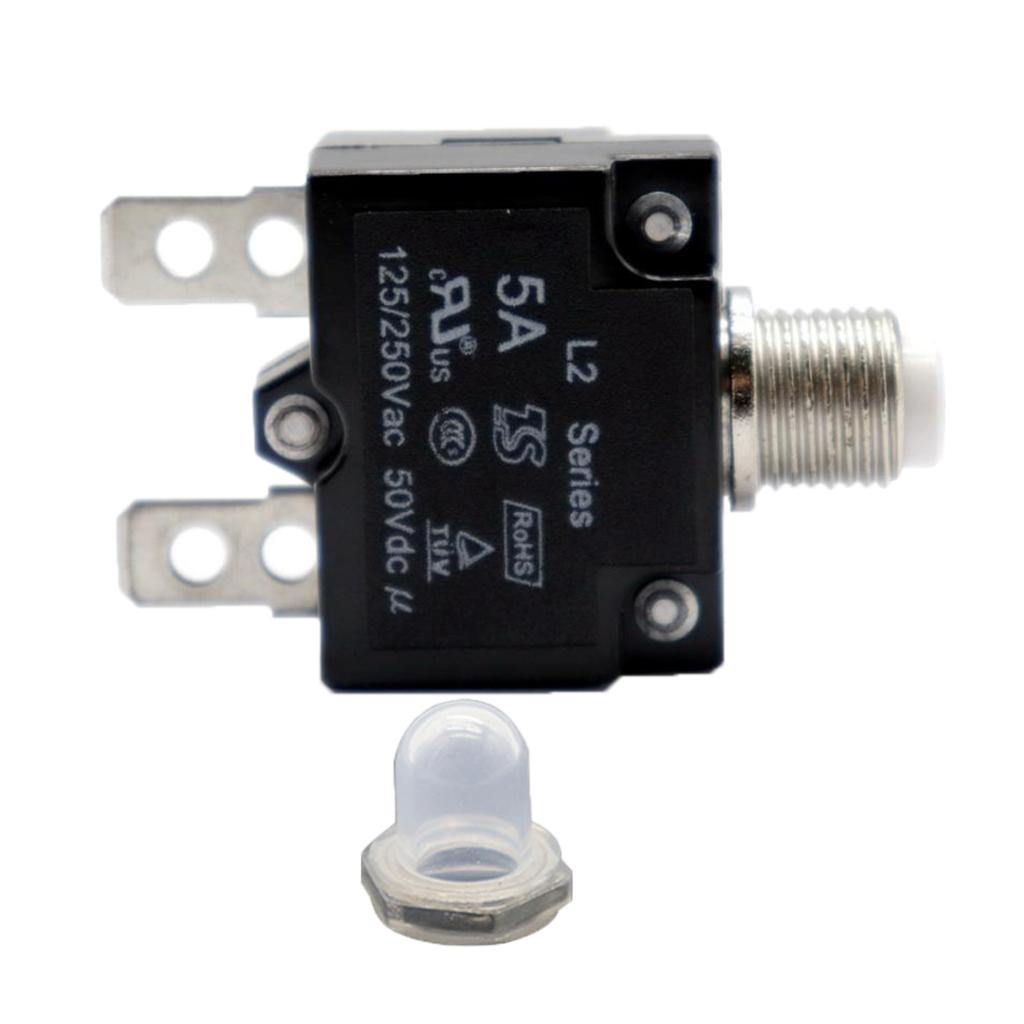 3x 5A 125/250V AC Circuit Breaker Manual Resettable Overload Switch Fuse