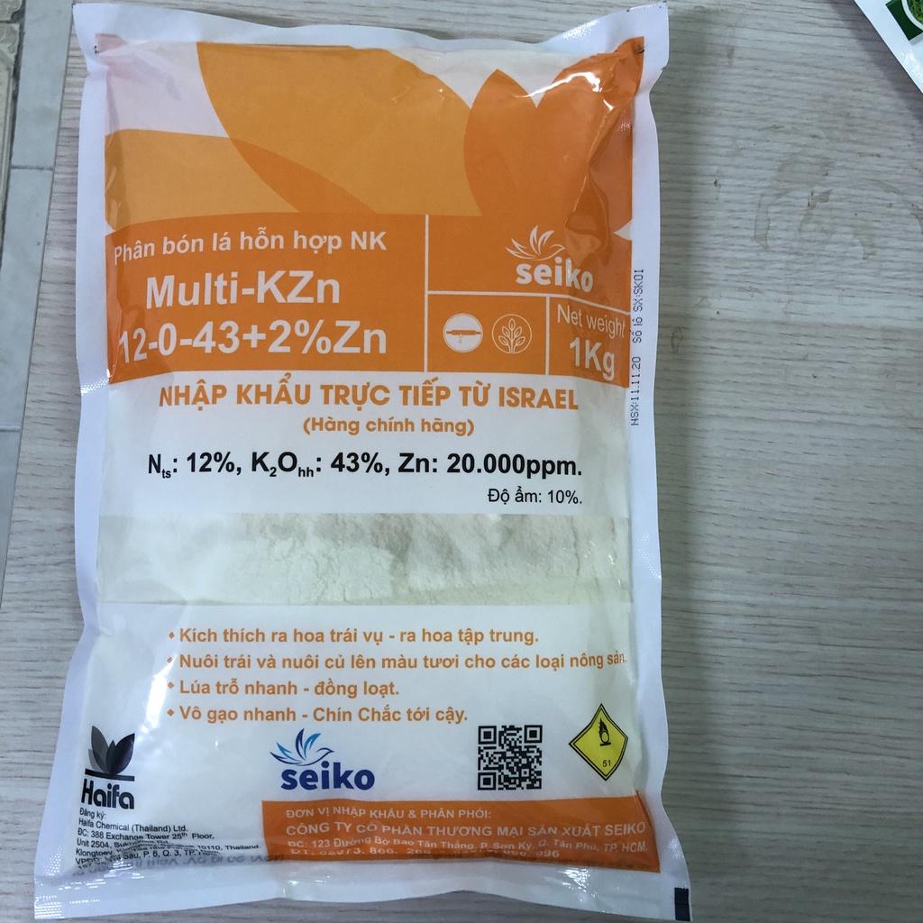 Phân bón Haifa Multi-KZn 12-0-43+2%Zn chính hãng giúp ra hoa trái vụ- ra hoa tập trung - Nuôi trái và nuôi củ lên màu
