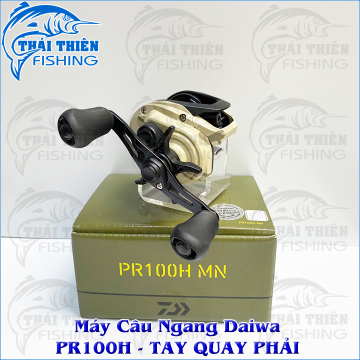 Máy Câu Ngang Daiwa PR100H 7.3:1 Tay Quay Phải Dùng Câu Lure Lóc Chẽm Mú