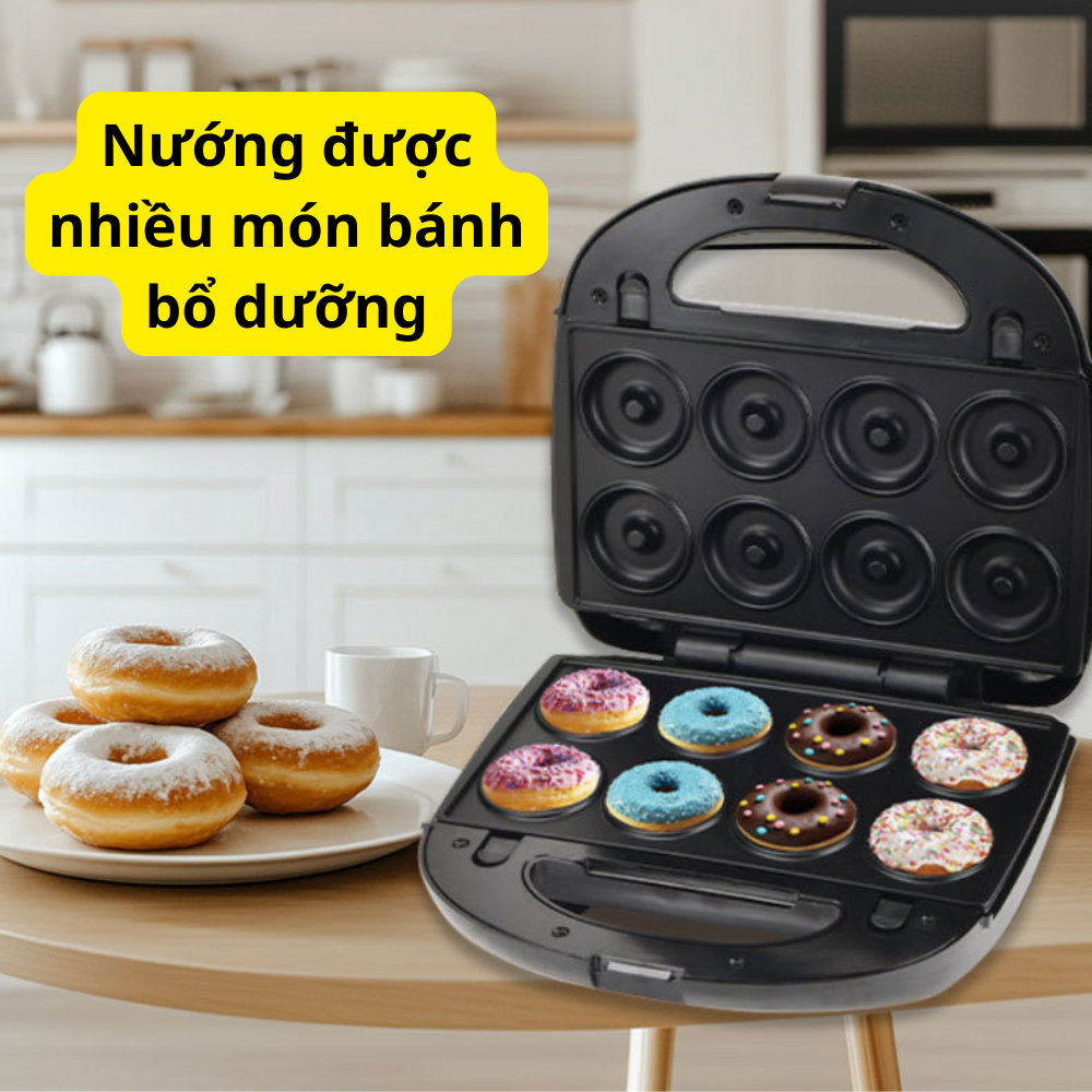 Máy kẹp nướng bánh mì Lumabella LB-58055 đa năng 10IN1, công suất cao 800W, khay nướng chống dính tháo rời, tiện dụng, dễ dùng - DELIYA - HÀNG CHÍNH HÃNG