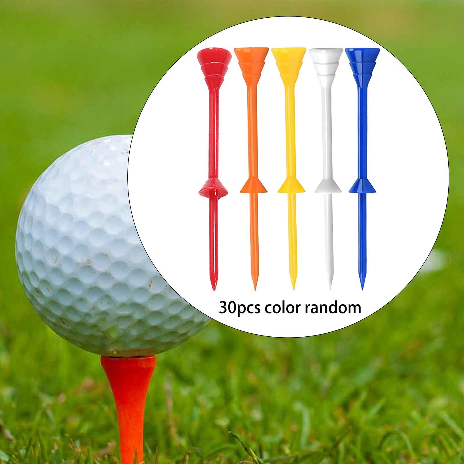 30Pcs Golf Tees Reusable Low Resistance Hitting  Ball Holder Beginner
