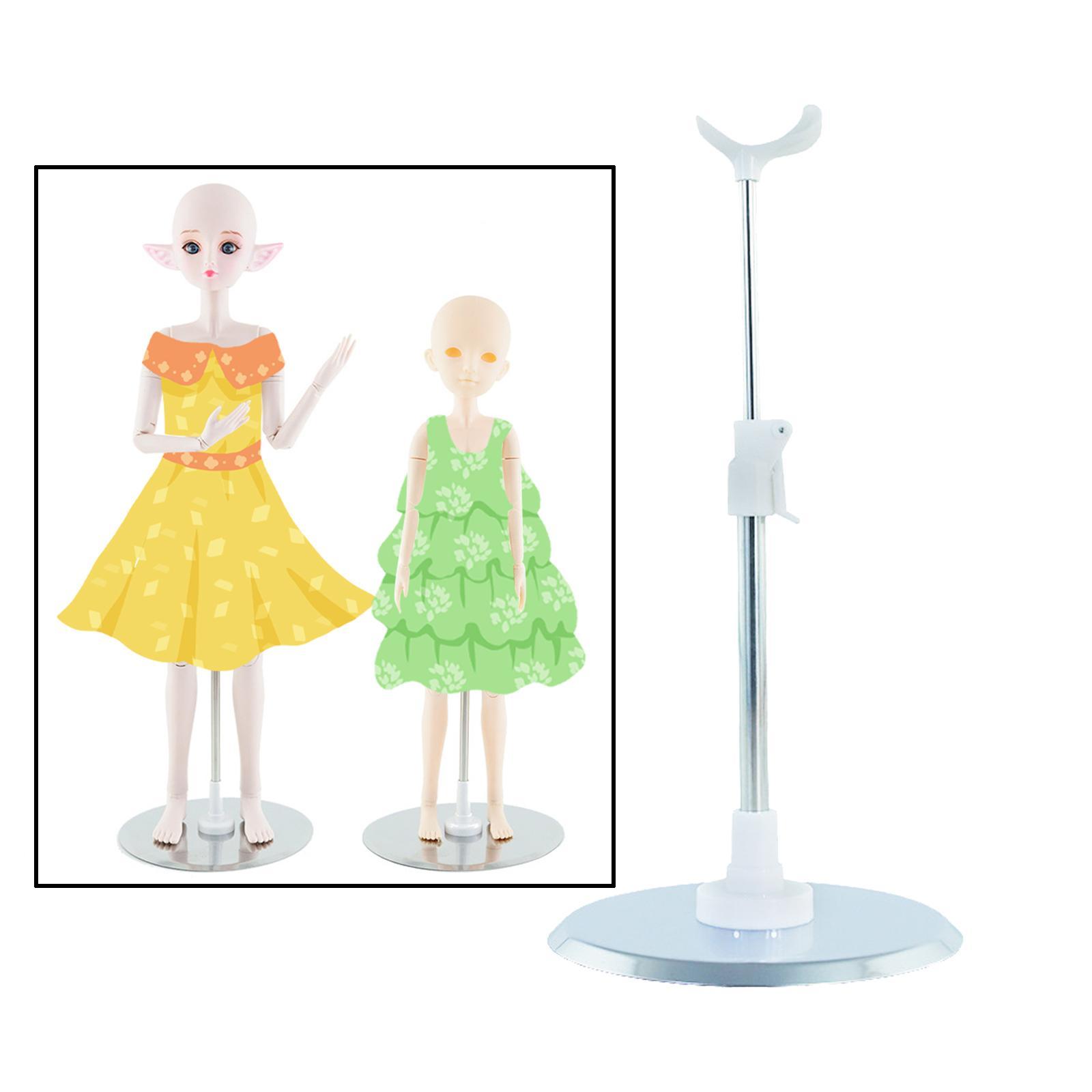 Doll Adjustable Display Stand Doll Support Holder /3 1/4  White