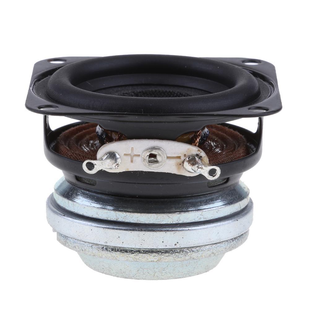 Prettyia 2x 40mm 4Ohm 10W Full Range Speaker Square Loudspeakers 16 Coil