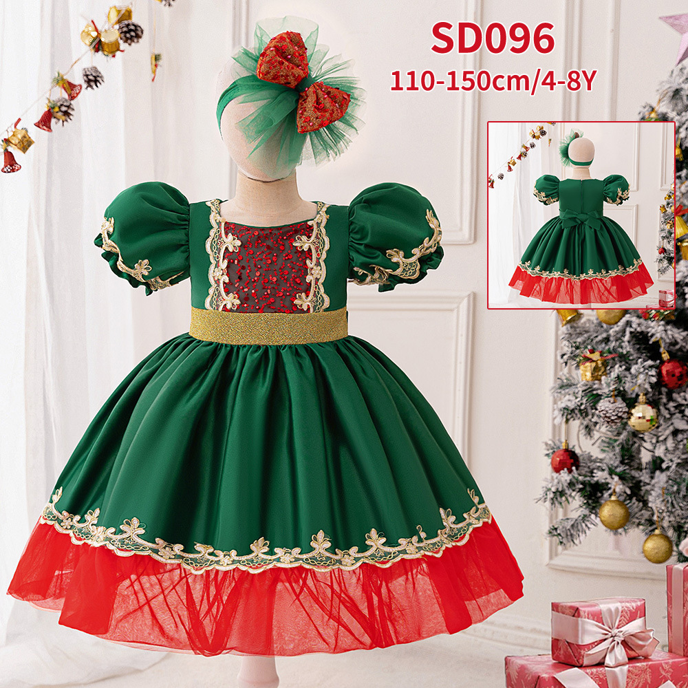 Đầm váy công chúa cho bé gái diện noel giáng sinh lễ tết năm mới